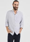 Tarocash Robbie Pure Linen Shirt Light Grey 5XL