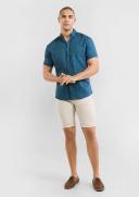 Tarocash Robbie Pure Linen Shirt Mid Blue S