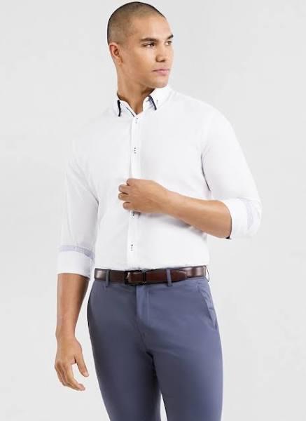 Tarocash Tiago Textured Shirt White XS