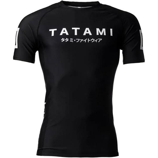 Tatami Katakana Short Sleeve Rashguard Black / XX Large