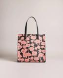 Ted Baker Women's Floral Printed Large Icon Bag in Black, Polecon