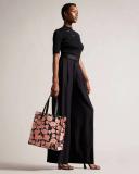 Ted Baker Women's Floral Printed Large Icon Bag in Black, Polecon