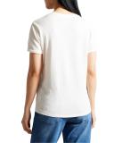 Ted Baker Women's V Neck Cotton and Linen T-Shirt in White, Laliita