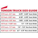 Tensor Alloys Raw Finish Skateboard Trucks in 6.0