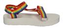 Teva Midform Universal Rainbow Womens White Sandals UK 4