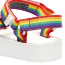 Teva Midform Universal Rainbow Womens White Sandals UK 4
