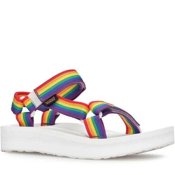 Teva Midform Universal Rainbow Womens White Sandals UK 4