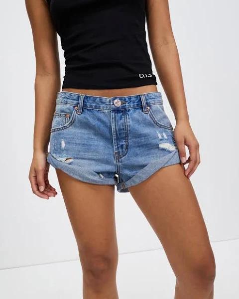 Texas Blue Bandits Low Waist Denim Short