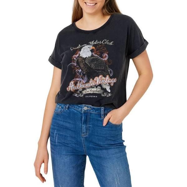 The 1964 Denim Company Women's Boyfriend Tee - Black - Size Small