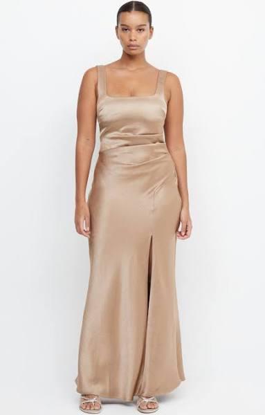 The Dreamer Square Neck Dress - Golden Size 6 | Bec + Bridge
