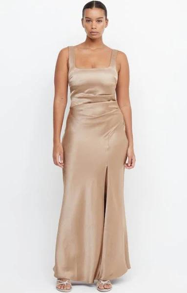 The Dreamer Square Neck Dress - Golden Size 8 | Bec + Bridge