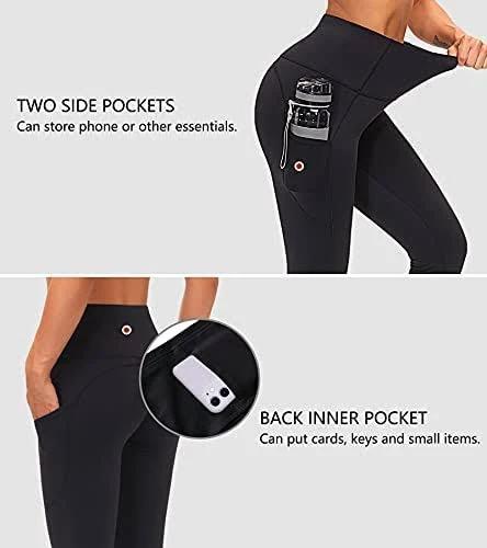 Buy THE GYM PEOPLEThick High Waist Yoga Pants with Pockets, Tummy