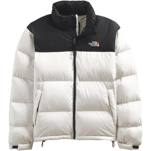 The North Face 1996 Retro Nuptse 700 Fill Packable Pride Jacket 26'' Length Jacket White