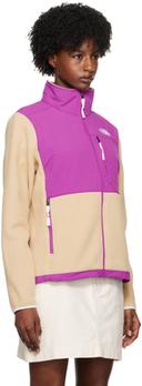 The North Face Beige & Purple Denali Jacket