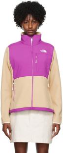 The North Face Beige & Purple Denali Jacket