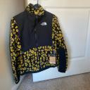 The North Face Black & Yellow Leopard Print Denali 2 Jacket