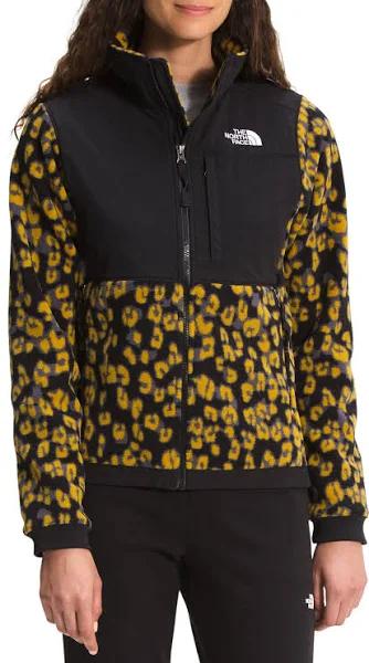The North Face Black & Yellow Leopard Print Denali 2 Jacket