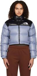 The North Face Blue Nuptse Short Down Jacket
