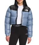 The North Face Blue Nuptse Short Down Jacket
