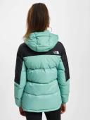 The North Face Diablo Down Hooded Jacket Green Turquoise Black Women - L