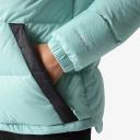 The North Face Diablo Down Hooded Jacket Green Turquoise Black Women - L