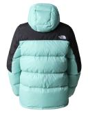 The North Face Diablo Down Hooded Jacket Green Turquoise Black Women - L