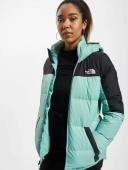 The North Face Diablo Down Hooded Jacket Green Turquoise Black Women - L