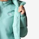 The North Face Diablo Down Hooded Jacket Green Turquoise Black Women - L