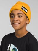 The North Face Hats Kids TNF Box Logo Cuffed Beanie Hat - Dandelion