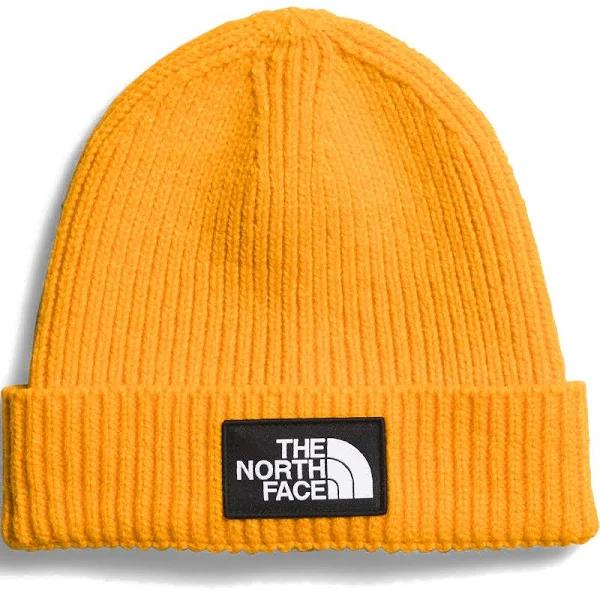 The North Face Hats Kids TNF Box Logo Cuffed Beanie Hat - Dandelion