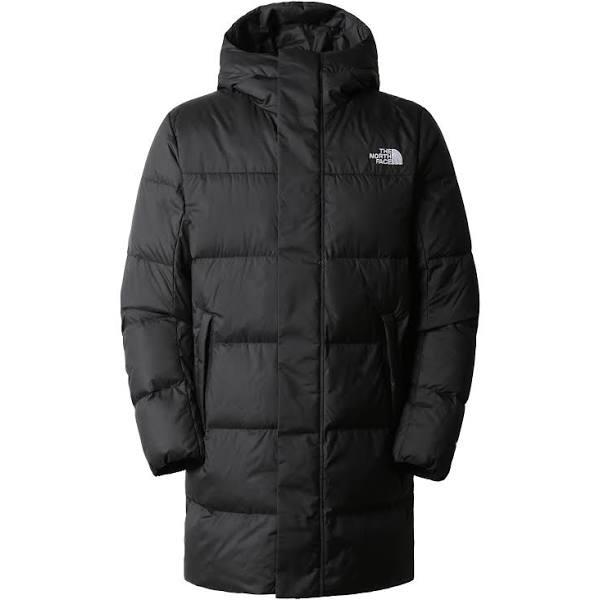 The North Face Hydrenalite Down Mid Hooded Jacket Black White Logo - XS
