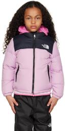 The North Face Kids Kids Purple 1996 Retro Nuptse Little Kids Down Jacket