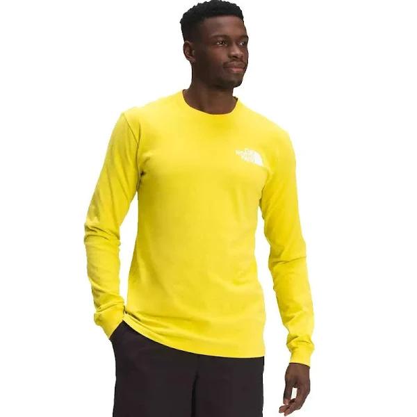 The North Face Long Sleeve Box NSE Mens Tee - Acid Yellow - S