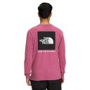 The North Face Long-Sleeve Box NSE Mens Tee - TNF White/TNF Red - XXL