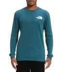 The North Face Long-Sleeve Box NSE Mens Tee - TNF White/TNF Red - XXL