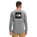 The North Face Long-Sleeve Box NSE Mens Tee - TNF White/TNF Red - XXL