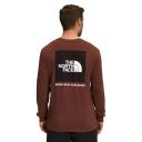The North Face Long-Sleeve Box NSE Mens Tee - TNF White/TNF Red - XXL