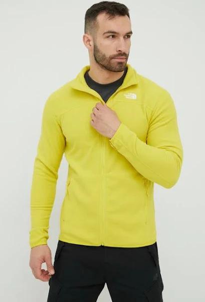 The North Face Men's 100 Glacier 1/4 Zip Fleece - Acid Yellow - L
