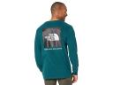 The North Face Men's Long-Sleeve Box NSE Tee Green X-Large