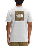 The North Face Men's Short-Sleeve Box NSE Tee, Light Grey Heather Military Olive / S