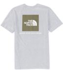 The North Face Men's Short-Sleeve Box NSE Tee, Light Grey Heather Military Olive / S