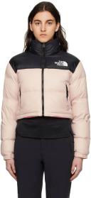 The North Face Pink Nuptse Short Down Jacket