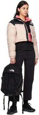 The North Face Pink Nuptse Short Down Jacket