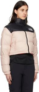 The North Face Pink Nuptse Short Down Jacket