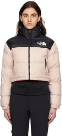 The North Face Pink Nuptse Short Down Jacket