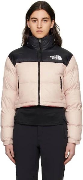 The North Face Pink Nuptse Short Down Jacket