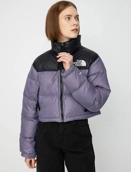 The North Face Women's Nuptse Short Jacket in Lunar Slate, Size Large | END. Clothing