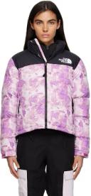The North Face Womens Printed 1996 Retro Nuptse Jacket Antelope Tan/Ice Dye Print