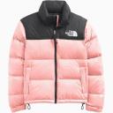 The North Face Womens Printed 1996 Retro Nuptse Jacket Antelope Tan/Ice Dye Print