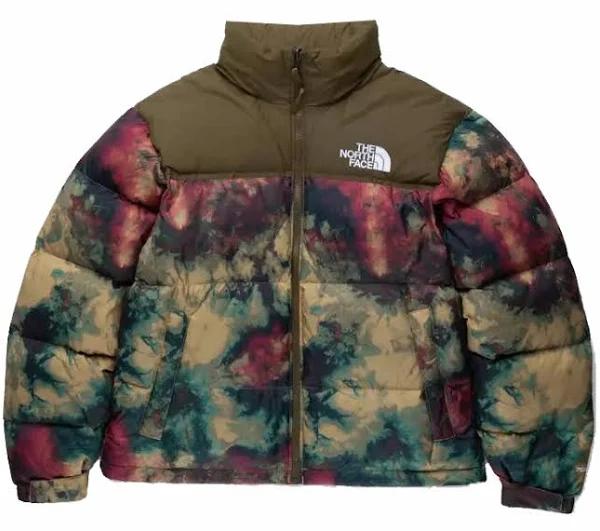 The North Face Womens Printed 1996 Retro Nuptse Jacket Antelope Tan/Ice Dye Print